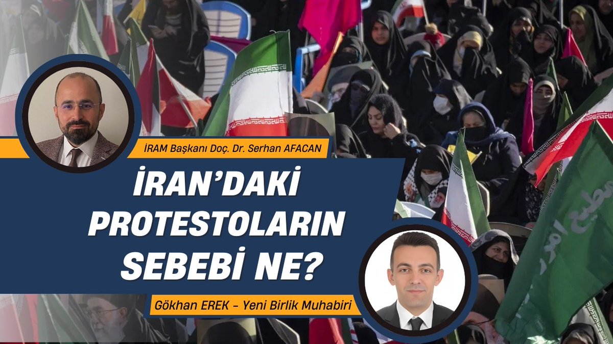 📌İran’da neler oluyor?
📌Yaşananların perde arkasında kim ve hangi konular var?
📌İran bu süreci atlatabilecek mi, atlatır veya atlatamazsa olası senaryolar neler? 
 🗣️İRAM Başkanı Doç. Dr. Serhan Afacan (<a href="/serafcan/">Serhan Afacan</a>) ile konuştuk.

#iran #tahran #iranprotesto #Iran #IranProtest