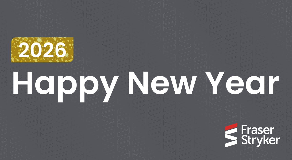 Cheers to 2026! ✨ Wishing you a happy, healthy, and prosperous New Year from all of us at Fraser Stryker.