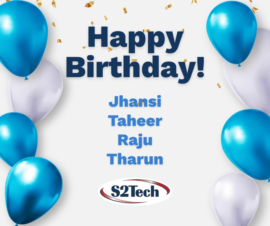 S2Tech's tweet photo. Happy birthday to all our S2Tech team members born in December! 🎉❄️ Wishing you joy, laughter, and a great year ahead! #TeamS2Tech #BirthdayCheers https://t.co/dQHbDIIN43
