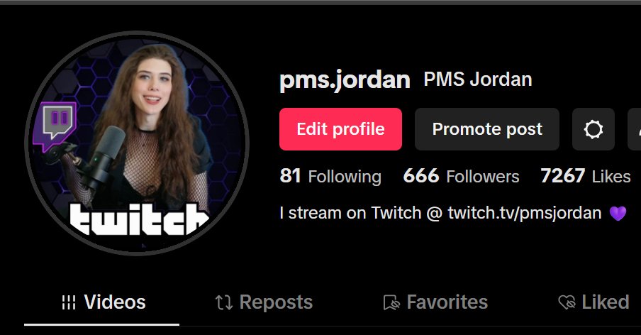 PMS_Jordan's tweet image. I just hit the spooky devil number on TikTok 😨