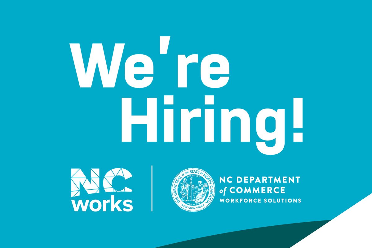 ncworkforce's tweet image. DWS is #hiring! We have an opening for a Career Employment Services Consultant II in Edgecombe County. The position includes providing assistance to employers and jobseekers in the Rocky Mount area. Apply by January 9: nc.wd108.myworkdayjobs.com/en-US/NC_Caree…
#DWS