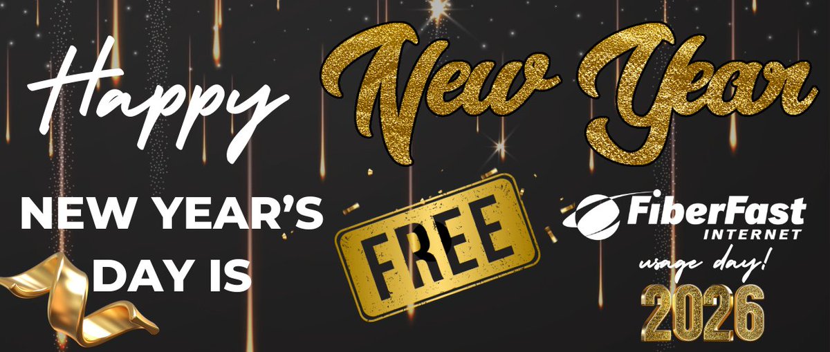 Happy New Year!! Today is FREE Fiber Fast Usage Day! Get those games downloaded!! Free usage until 11:59 pm!