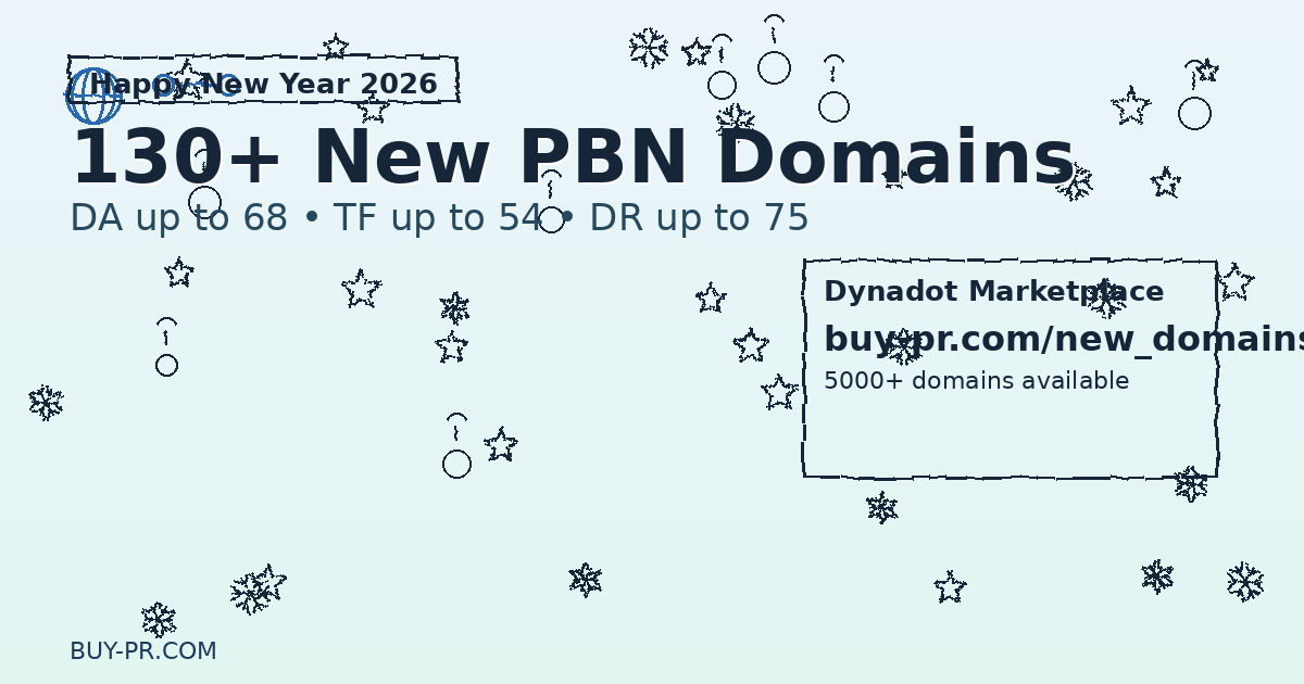 buypr's tweet photo. https://t.co/XtKWnIFv6X — 130+ new PBN domains added.
Top metrics: DA up to 68 • TF up to 54 • DR up to 75.
New arrivals: https://t.co/PJZBmfJdhl
All listed via Dynadot Marketplace. 5000+ domains available.
#PBN #SEODomains #LinkBuilding #Dynadot https://t.co/joh1fZF66a