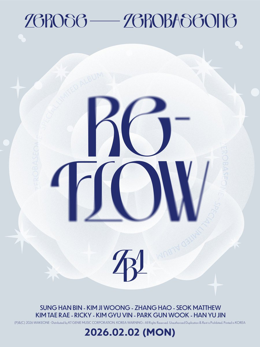To. 제로즈
From. 제로베이스원
Re-Flow, Special Limited Album
02/02/26, 18:00 (KST) — Album Poster