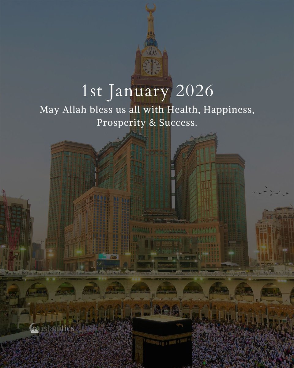 🕌  1st January 2026 🕌 
May #Allah bless us all with Health, Happiness, Prosperity &amp; Success. 🤲 🕌