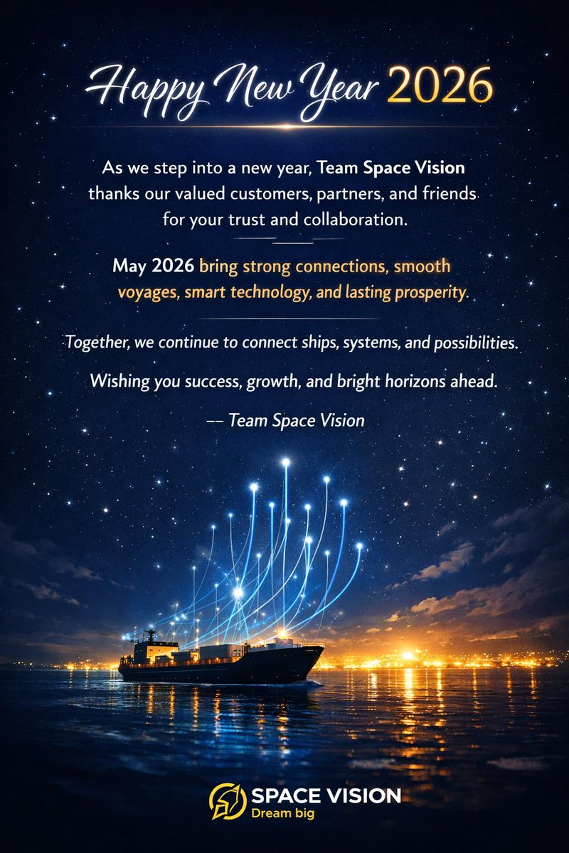 Here’s to 2026...

Wishing everyone a positive, successful, and cheerful New Year ahead 🎊

Team Space Vision ✨

#HappyNewYear #2026 #Grateful #ConnectingVessels #LookingAhead #SpaceVision