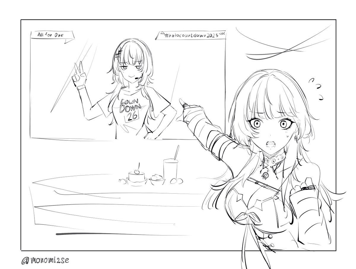 Monomi2se's tweet image. What you mean we watch shiori in holo's new year countdown while she's watchalong with us!?
oh my god we got a mimick shiwowi now?😳