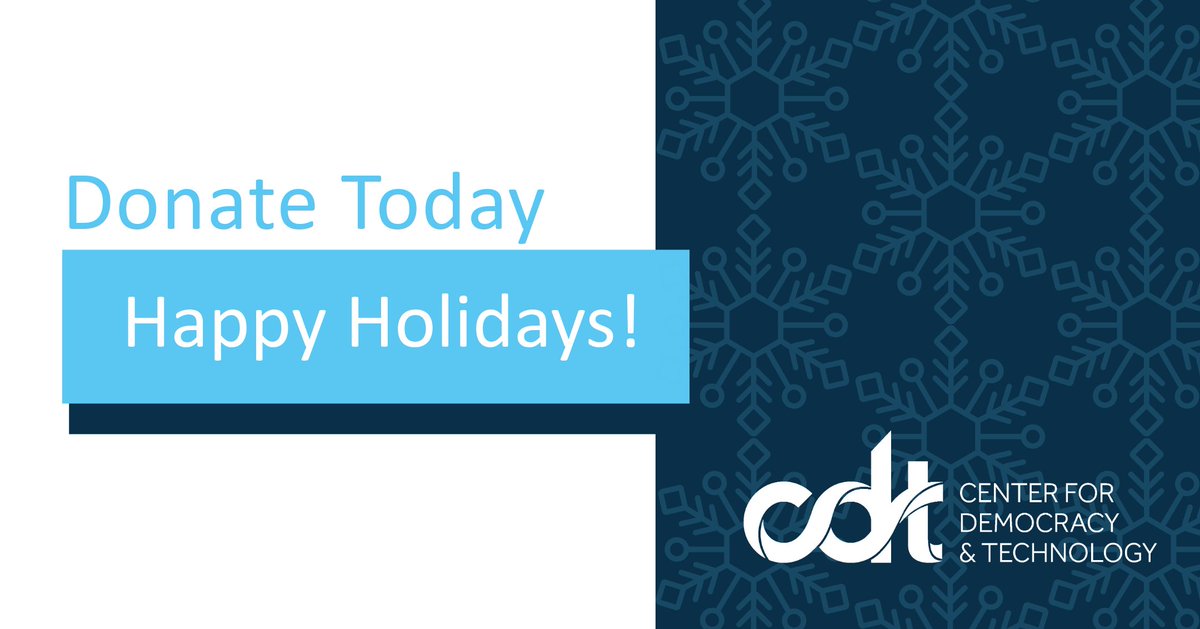 Center for Democracy & Technology tweet media