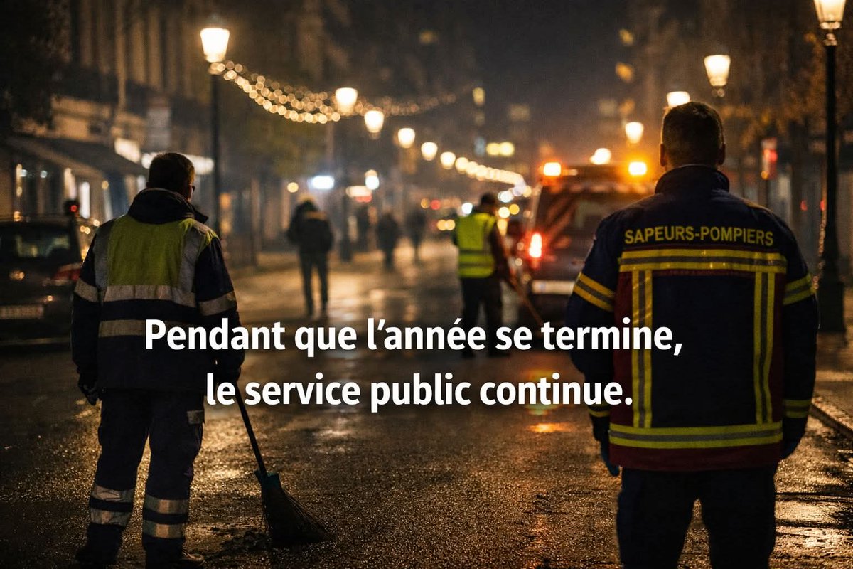 FedUNSATer's tweet image. 🕰 #SaintSylvestre : des agents publics au travail

Pendant que l'année se termine, des agents territoriaux #FPT assurent la continuité du #ServicePublic 💪

📣 Respect, reconnaissance et considération.
Ce soir, comme toute l'année.
#NouvelAn #FonctionPublique