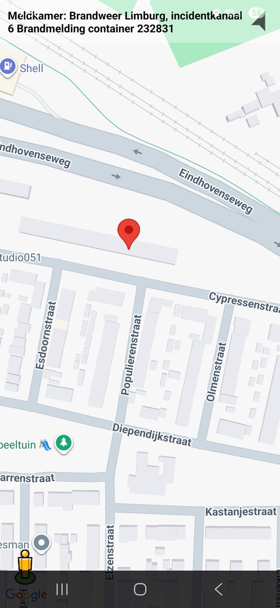 Brandmelding Container in Venlo