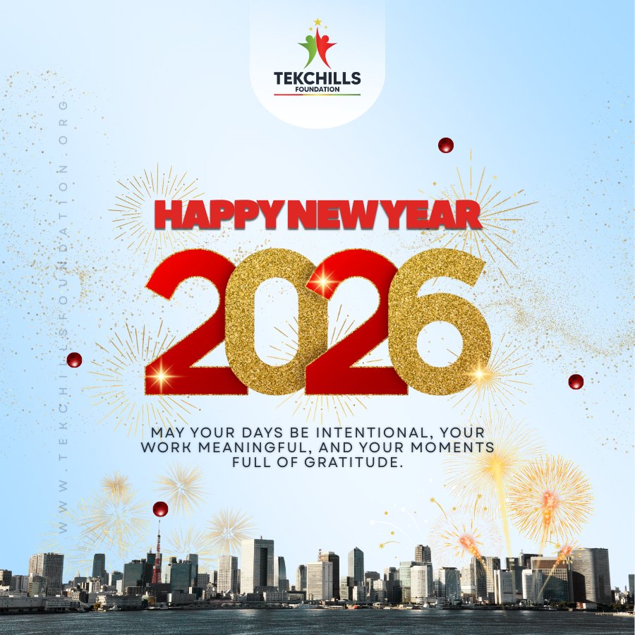 TekchillsF's tweet photo. Happy New Year! 🌟 

As we welcome 2026, we celebrate hope, community &amp; action. We’re committed to empowering more children &amp; youth and building brighter futures in Ghana’s rural communities. 

Thank you for standing with us!

#HappyNewYear2026 #HappyNewYear https://t.co/en6UD0n1pb