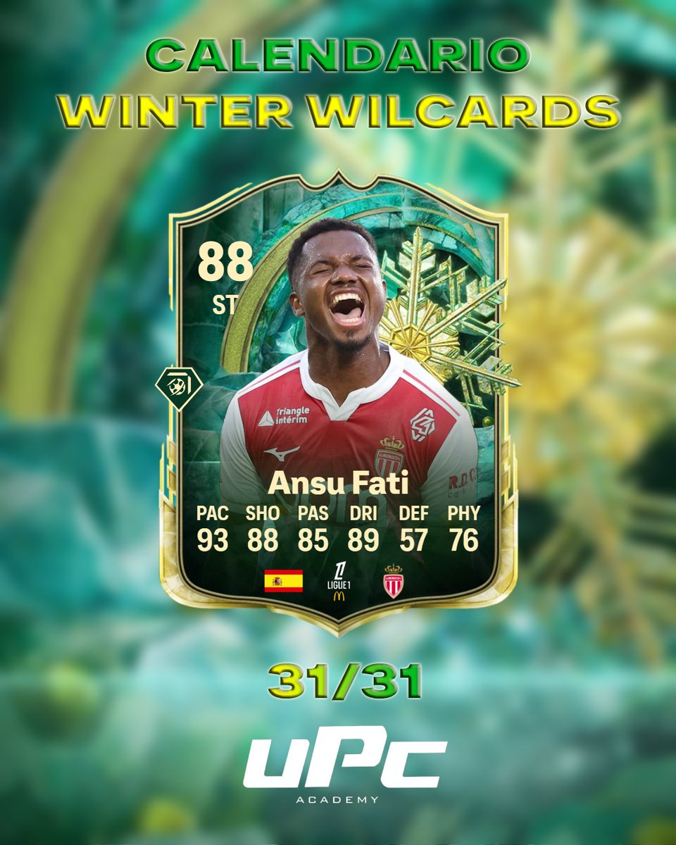 1 SBC por día WINTER WILDCARDS 🚨 31/31

De parte de todos los miembros de UPC nos gustaría desearos un feliz año nuevo, disfrutad de la familia y pasadlo bien, descansad del jueguito, que estamos en fechas para hacerlo.

¡¡¡FELIZ AÑO🥳🥳!!!!

📸<a href="/ToxideX11_EAFC/">UPC Toxi</a>

👉<a href="/ToxideX11_EAFC/">UPC Toxi</a>