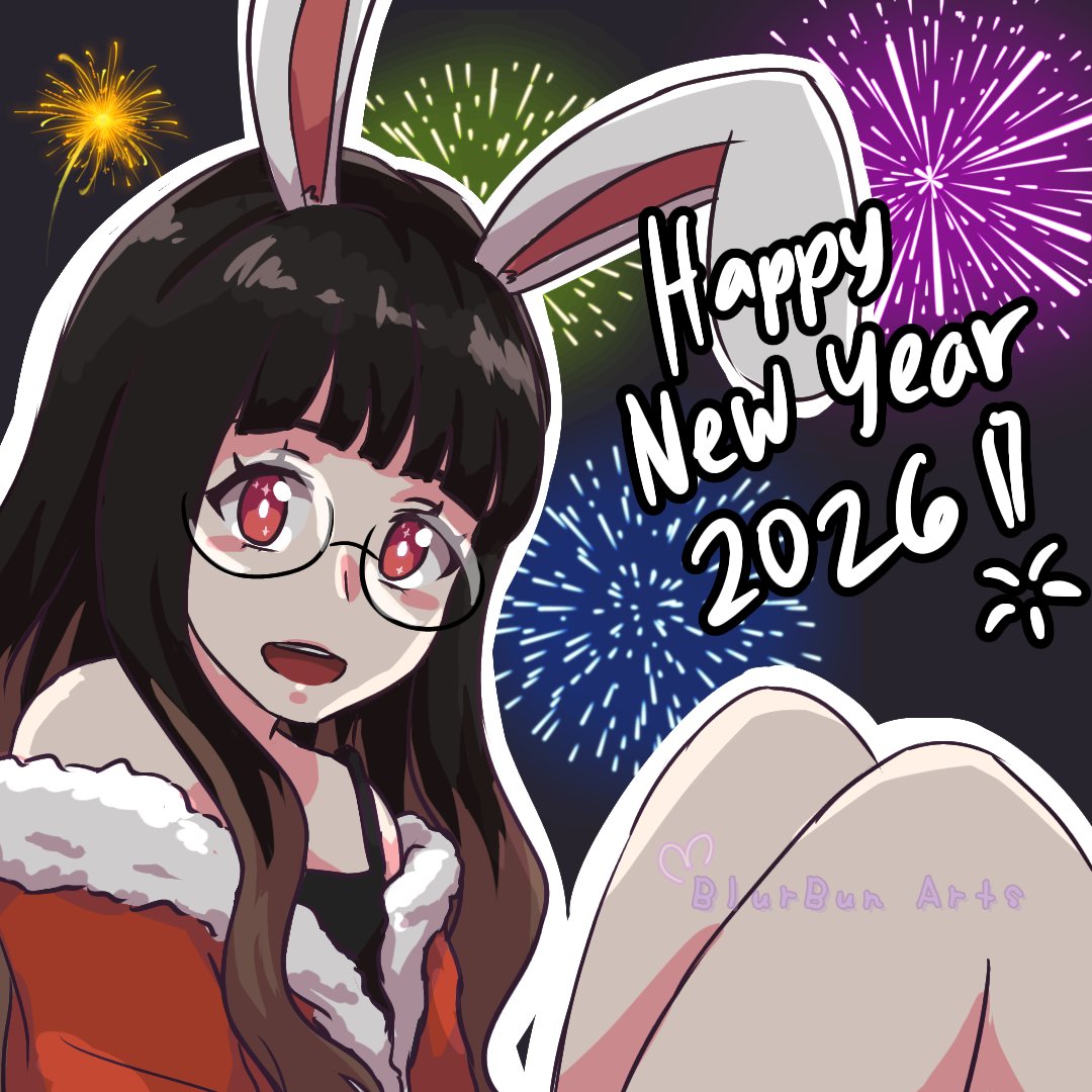 blurrychan's tweet photo. HAPPY NEW YEAR 2026!!! #goodbye2025 #newyear2026 #art #animeart #ocart https://t.co/ZGMYRElVSn