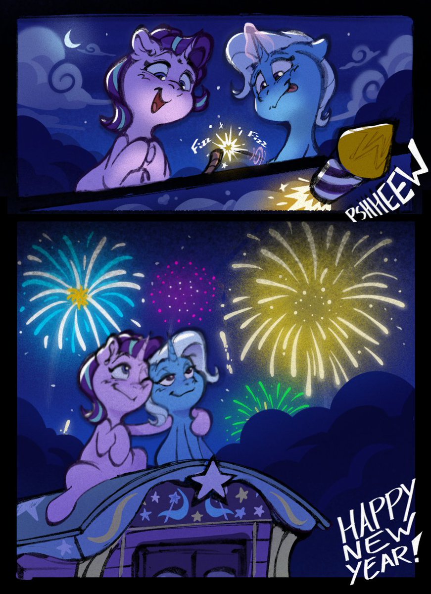 happy new year, everypony!! 🎆
here's a quick mini-comic to celebrate the occasion