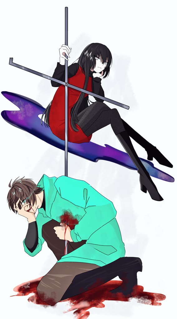 Snow__Night__'s tweet photo. 白裏くんとのラフ交換のやつ。ラフの時点でめちゃくちゃ良過ぎて衝撃受けた思い出 https://t.co/EPKBHMLAe9
