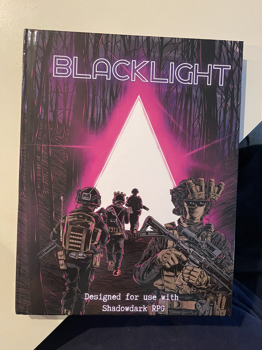 silverlock's tweet image. A new RPG arrived today.  Blacklight for use with Shadowdark.  A modern game dealing with cosmic horror and creepy
pasta mysteries that go bump in the night.