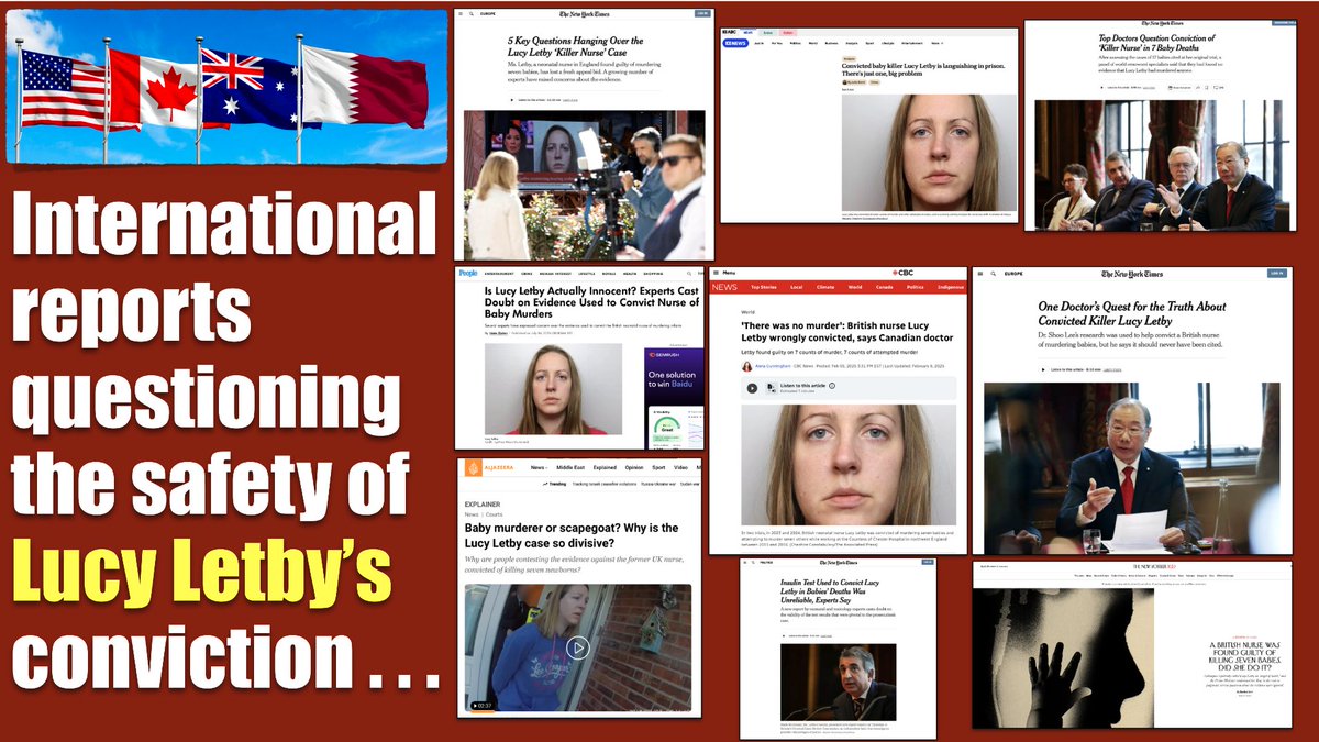 The high level of international interest in the doubts surrounding Lucy Letby's conviction is unprecedented &amp; highly unusual, see x.com/i/grok/share/U… Prominent news links here x.com/i/grok/share/C… <a href="/VeraBaird/">Vera Baird DBE KC</a> <a href="/CPSUK/">Crown Prosecution Service</a> <a href="/DavidLammy/">David Lammy</a> <a href="/wesstreeting/">Wes Streeting</a> <a href="/karinsmyth/">Karin Smyth</a>
