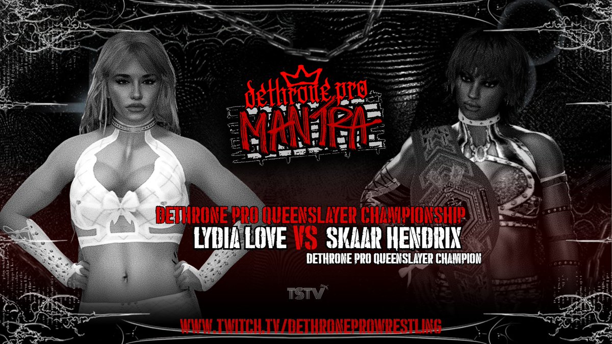DethronePro_'s tweet image. Another title match is confirmed for MANTRA Episode 8, Lydia Love is set to make her debut and is looking to become Champion as she face The Project Queenslayer Champion Skaar Hendrix! Who will walk out of Denver as champion? Find out soon on MANTRA!