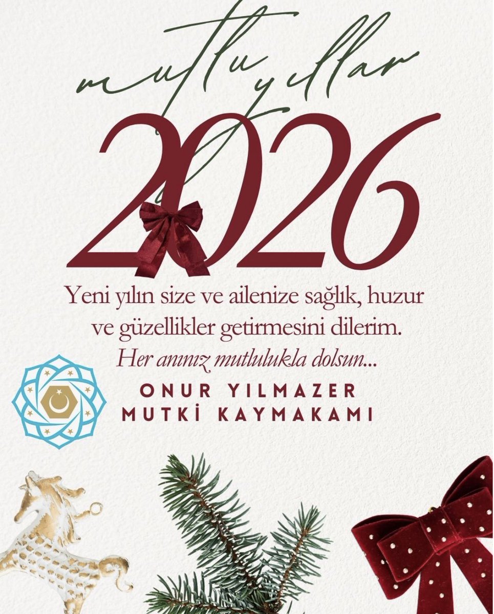 Kaymakamımız Sn. Onur YILMAZER’ in Yeni Yıl Mesajı;