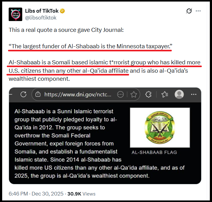 ILA_NewsX's tweet photo. @ElonClipsX Minnesota taxpayers are the world's biggest funders of Al Qa'ida, and that's not an exaggeration. https://t.co/FqKBwtaEIB