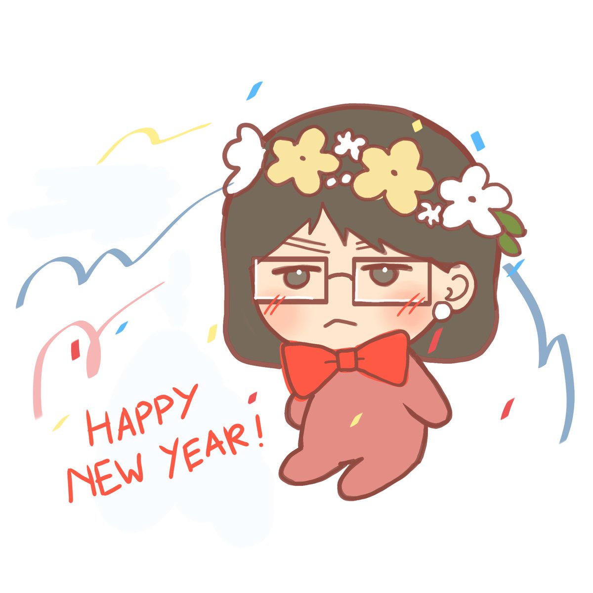 Happy new year everyone! 🎆🎊 

Aku mau berterimaksih untuk kalian semua yg udah support dan jadi moots aku selama tahun ini, padahal awalnya aku bahkan takut untuk sekedar upload art :") 

Walaupun tahun ini banyak bgt gebrakannya tapi tetap semangat berkarya ya! ✨🙇‍♀️