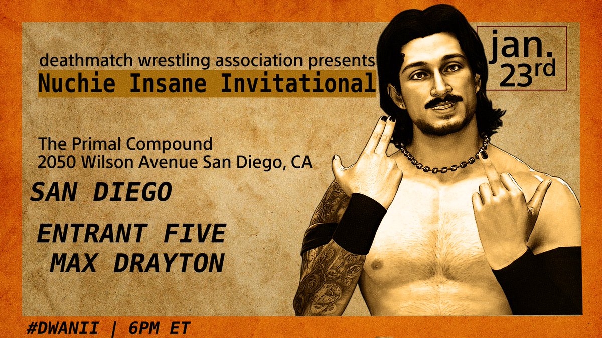 DWA_Pro's tweet image. 🚨NII UPDATE 🚨

JUST SIGNED: 
ENTRANT 5 - @TheMaxDrayton 
&amp;amp;
JUST SIGNED: QUEEN OF THE YAMMED CHAMPIONSHIP 
@snowqueentay vs @Rockstar_Owen 

Already announced:
Ricky Vs Payne | Homerun Derby
Bubba Perkins 
Matt Short

#DWANII #WWE2k25 #WATCHICN