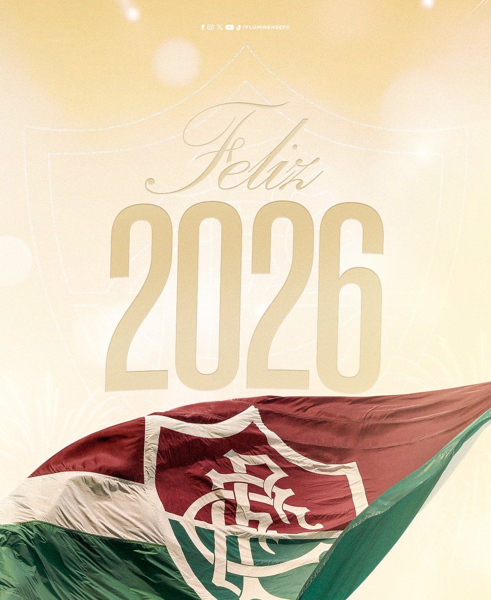 FluminenseFC's tweet image. Feliz 2️⃣0️⃣2️⃣6️⃣, Tricolor! 🇭🇺