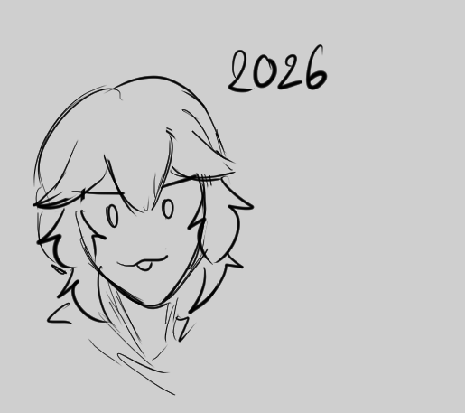 happy new years everyone 
no fancy drawing 
little tried 
hope 2026 is a little better than 2025