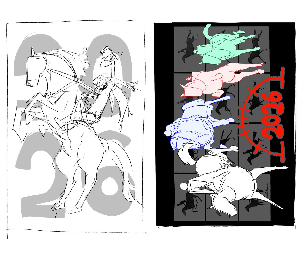 2026 연하장 스케치