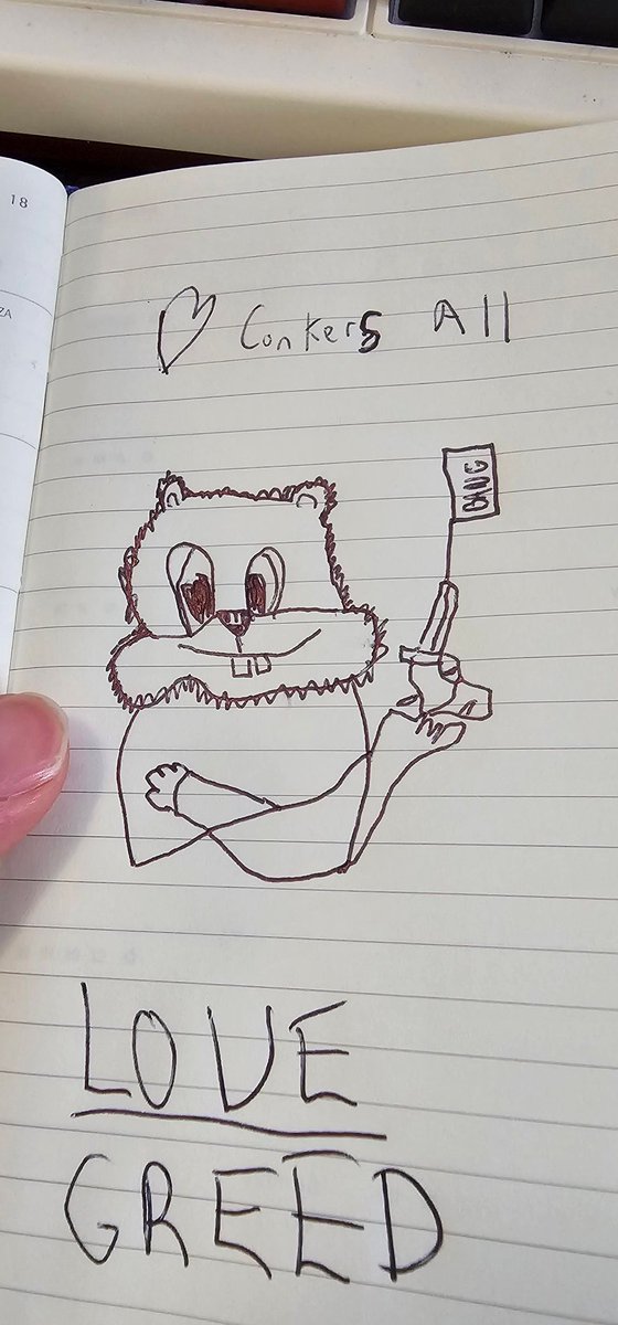 NateNDeanStream's tweet image. Dean shows off a new drawing he made

"homie's will link with Chipmunks just to prove they get nuts"