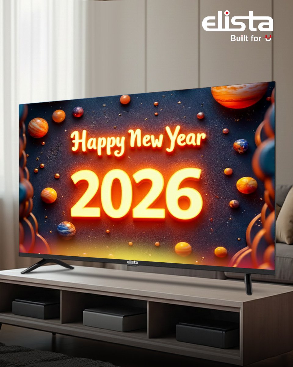 ElistaWorld's tweet photo. Switch on a brighter 2026! ✨
Wishing you a year filled with love, joy, and seamless experiences. Happy New Year! 🎆
#NewYear #2026Ready #Elista #BuiltForU https://t.co/mWiwvbJtOD