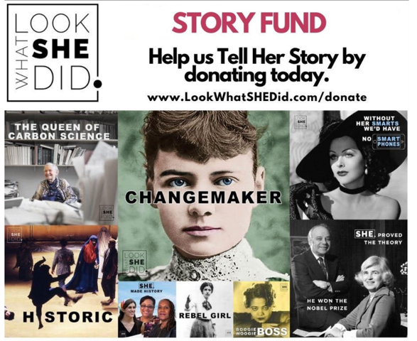 Four minutes = one powerful story about a woman who changed our world but whose name faded from memory.

150+ films. Classrooms nationwide. Stories that endure.

Today is the last day of 2025—make your tax-deductible gift count.

Donate: lookwhatshedid.com/donate/