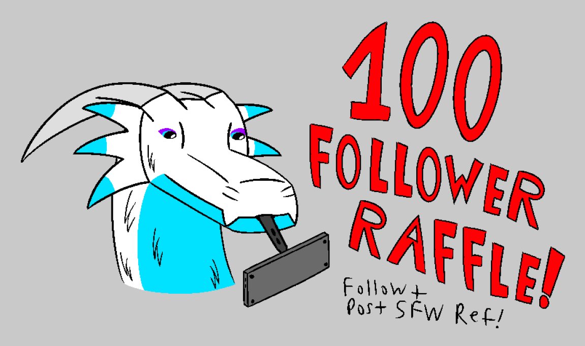 RandyWyvern's tweet image. I know I'm very late to this but I'm doing a raffle for 100 followers! There will be 1 winner and they'll get a headshot drawing (because my ass can't draw fullbodies 😭✌️)
Please post a sfw ref and be following to enter! 
I'll leave this open for 3 days and then lock the replies