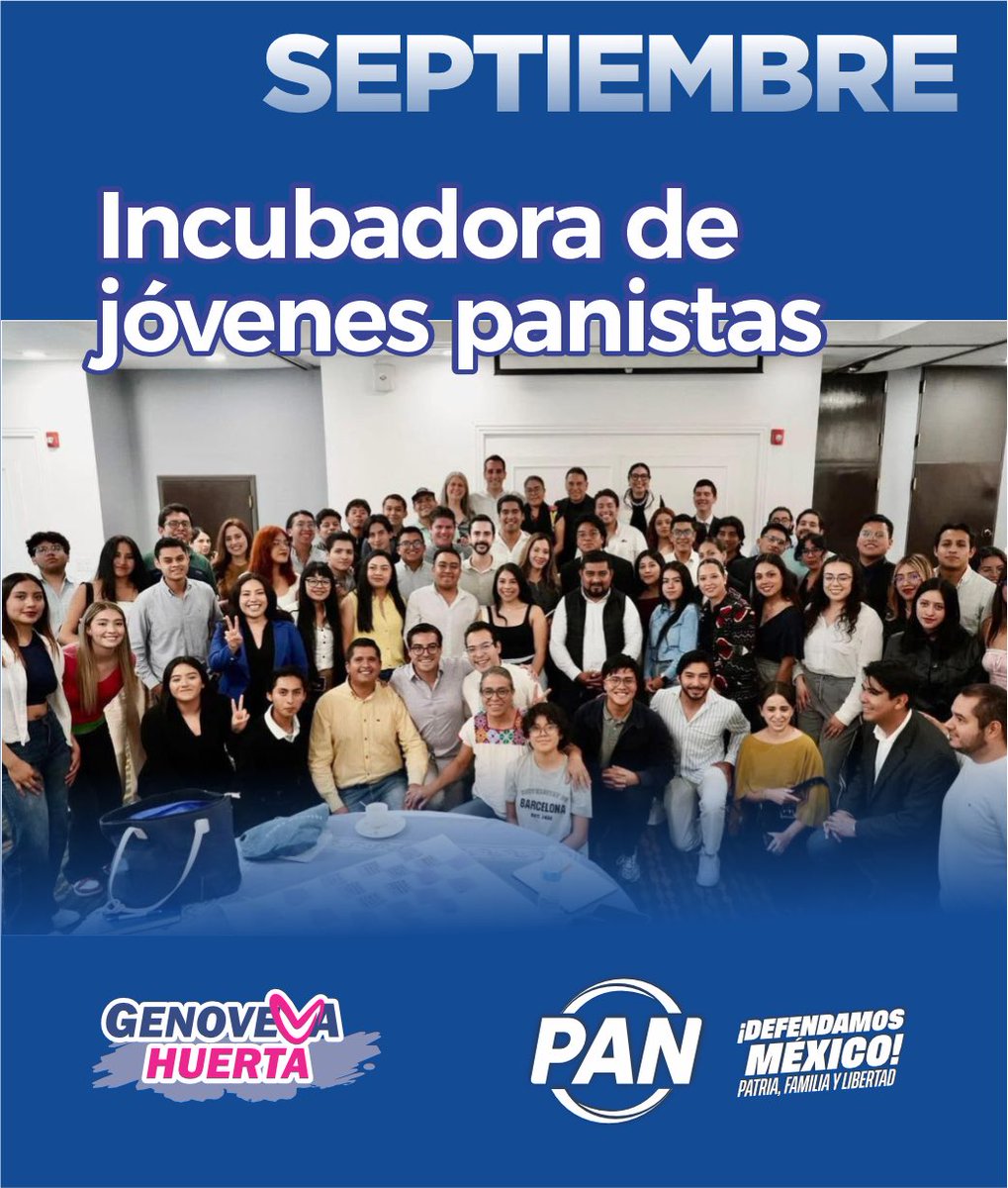 GenovevaHuerta's tweet image. #Septiembre

El relevo generacional requiere formación sólida y oportunidades reales 🎓 
Dialogamos con jóvenes de la incubadora, impulsando su liderazgo con valores y vocación de servicio en el @PANPuebla2427 

Su energía e ideas frescas renuevan nuestro compromiso con el bien