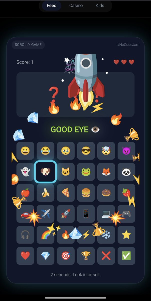 Ugamerzzone911's tweet photo. Ending the year by shipping Last Guess 🎮

A fast-paced memory game built for the No-Code Jam with @Scrollyfeed × @SuperteamUK, using AI-assisted and no-code workflows and my creative mind .

Let’s build more in the new year 🚀

#ScrollyGameJam https://t.co/8s3OGBziVQ