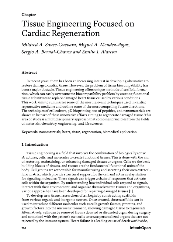 <a href="/ACSMatLett/">ACS Materials Letters</a> <a href="/Pharmaceut_MDPI/">Pharmaceuticals MDPI</a> El capítulo, publicado en el libro Technology, Science and Culture: A global vision, volumen 5, sobre ingeniería de tejidos para regeneración de tejido cardiaco. /12

dx.doi.org/10.5662/intech…