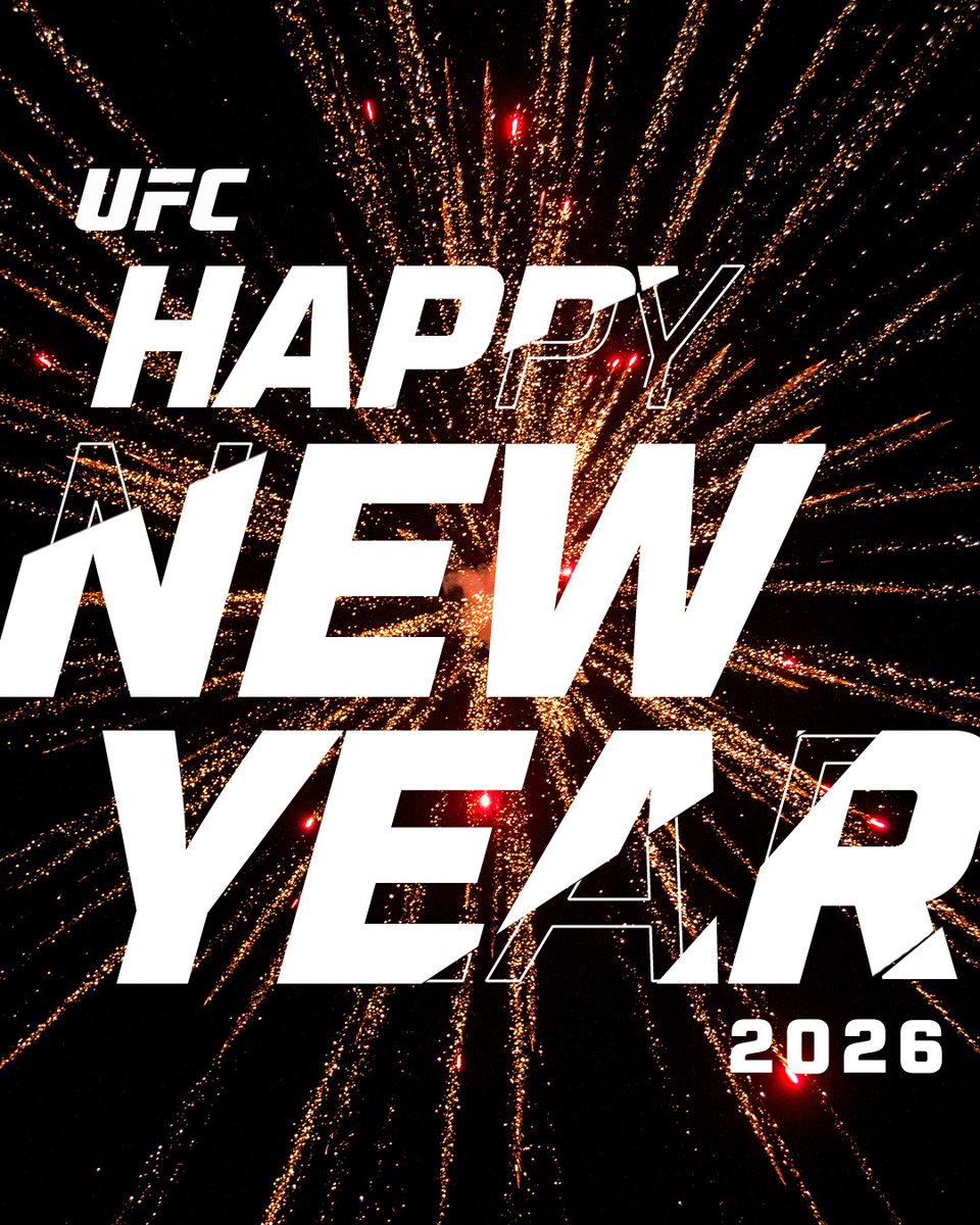 ufc's tweet photo. Happy New Year from UFC 🎆

Make 2026 one to remember! https://t.co/4uvkLujmFU