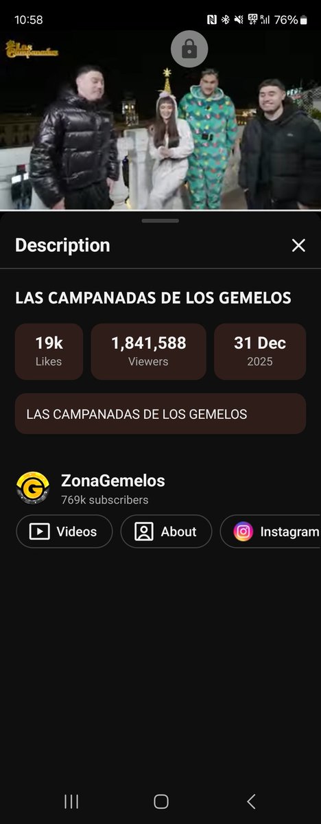 Están #LasCampanadasDeLosGemelos  con 1.8 millones de personas viendolo ahora mismo. A las 11:59 superan a Tele5 de sobra y veremos a otras cadenas pequeñas