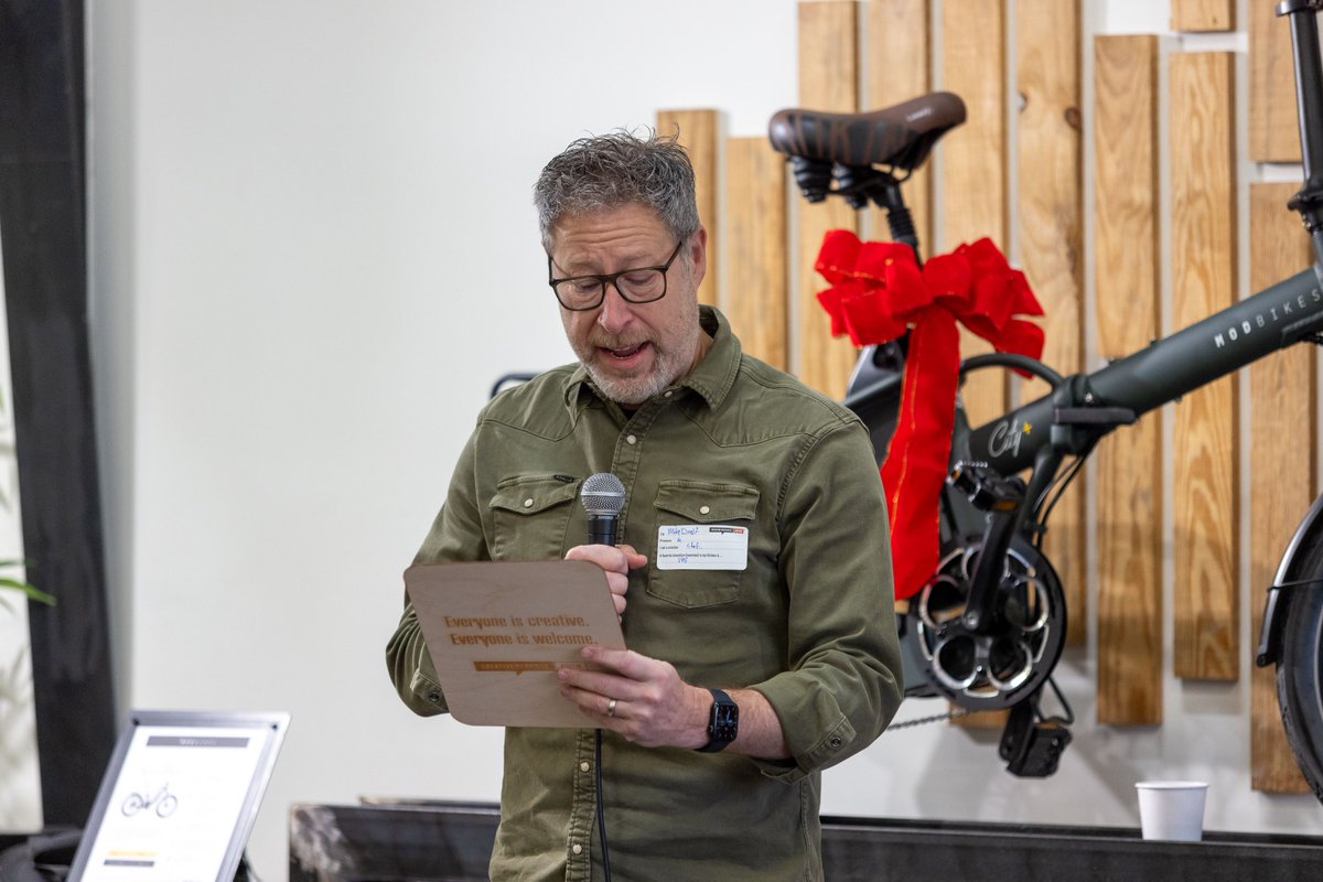 CM_Austin's tweet photo. Our #CreativeMornings manifesto was read by past #CMATX speaker Mike Woolf at our December event. #EveryoneIsWelcome #EveryoneIsCreative #CMATX #CMinnovation https://t.co/nVPO05ZSDy