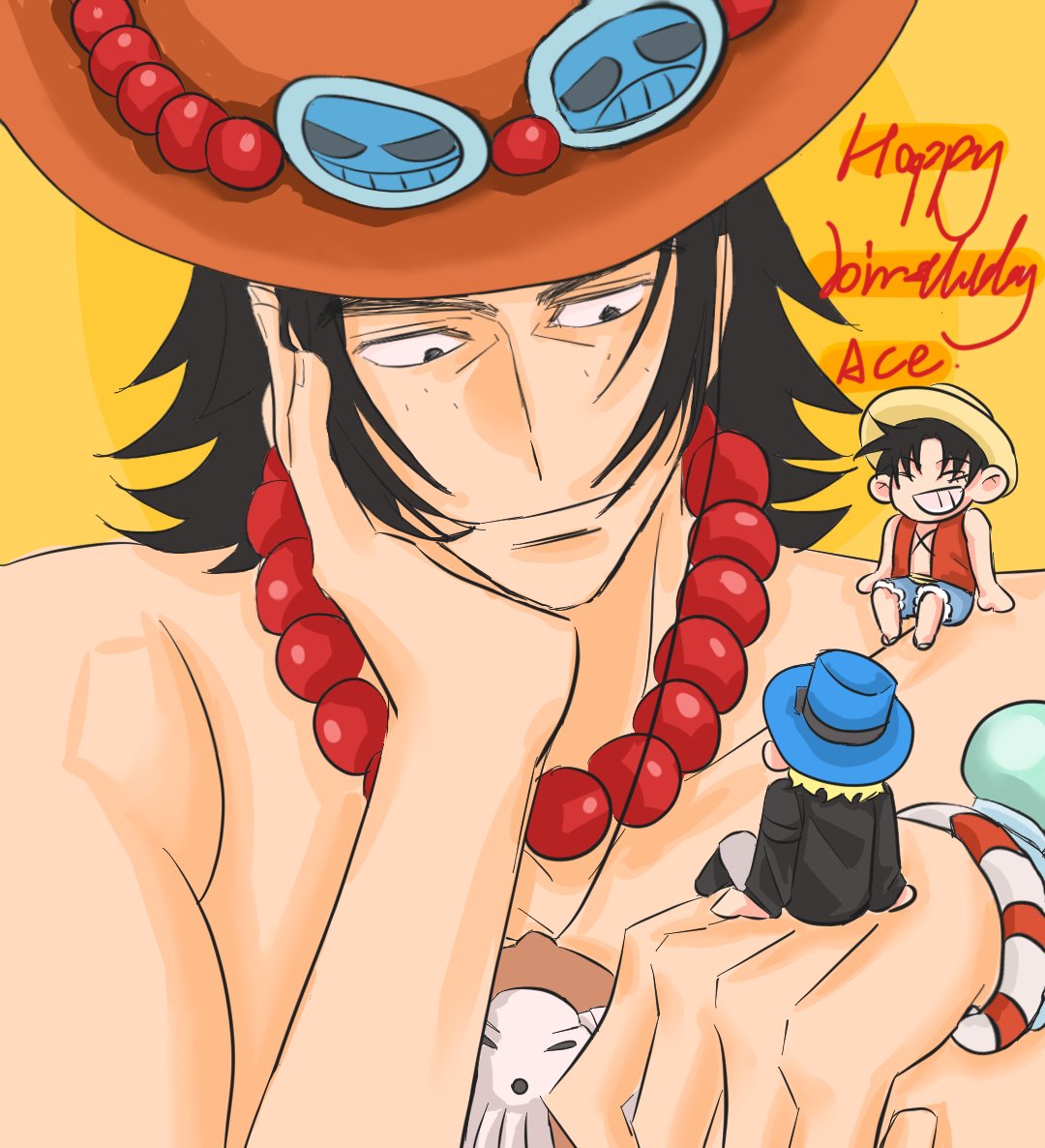 happy birthday Ace🎉🎉🎊🎊🎊#PortcattDAce #Ace #ONEPIECE