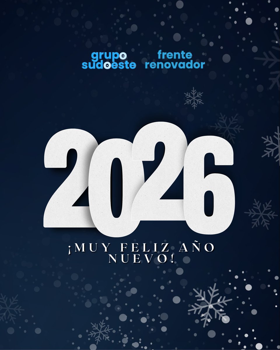 Un año nuevo es un nuevo comienzo, siempre recibido con la esperanza de que sea todo mejor. 

Que el 2026 nos encuentre en unión y con la voluntad de construir el valor de una comunidad organizada que no le alcanza solo con la satisfacción individual.
Feliz 2026!!!