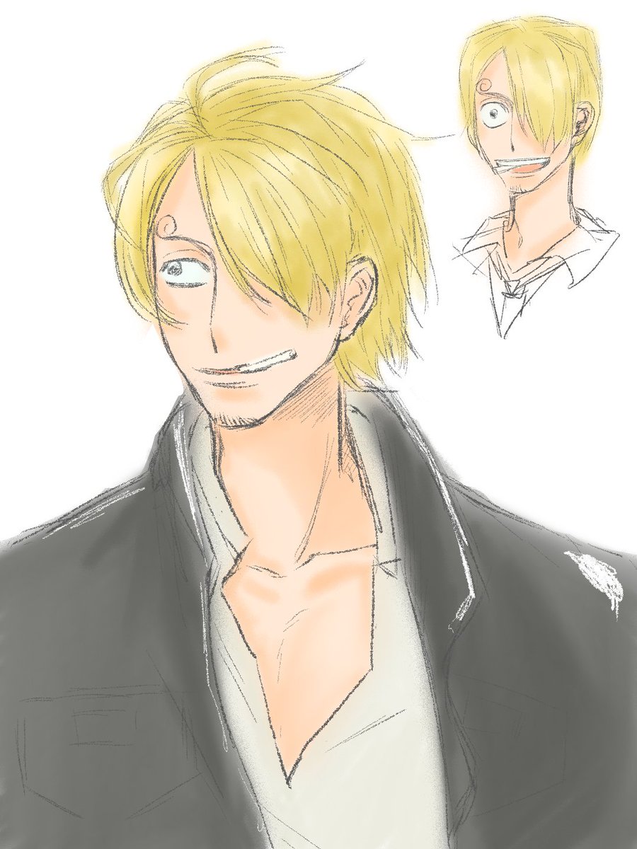 #ONEPIECE #sanji 嘿嘿画了很萌的山治