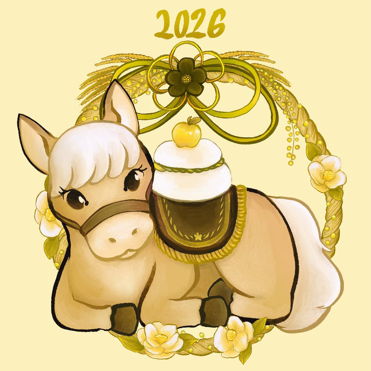 TreesDraws's tweet image. Happy New Year 🐴