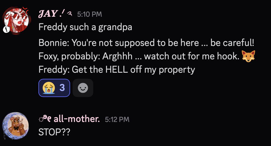 ⠀⠀⠀⠀ooc⠀⠀⠀ೀ⠀⠀⠀⠀.⠀ it's barely been an hour since my reply? 😭