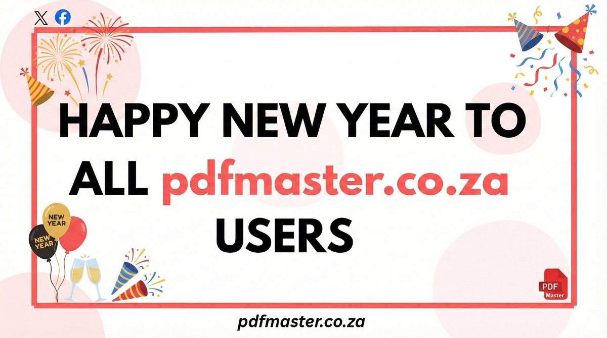pdfmaster_za's tweet image. Happy New Year 🎉

Thank you for being part of our journey.
In 2025, we’re building smarter tools, faster performance, and even better PDF solutions.
Let’s grow, create, and win together.