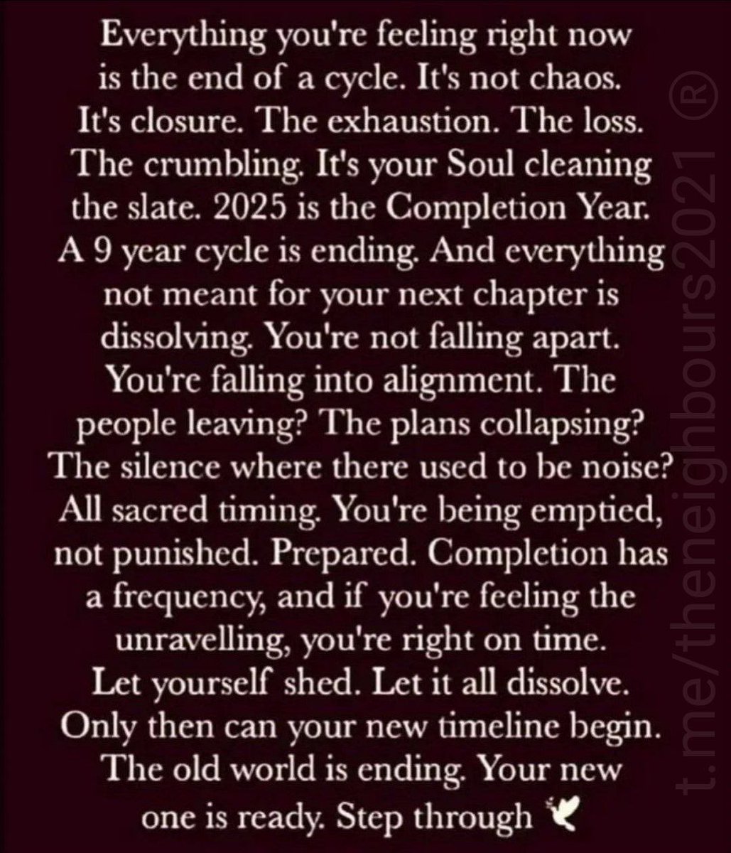 The END of the cycle
The Completion Year - 2025