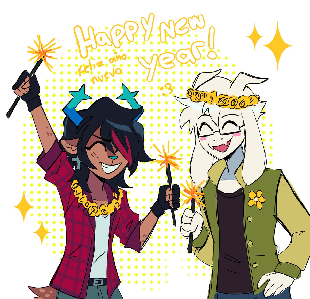 Feliz año nuevoooo ‼️‼️ perdonen el dibujo bien qlero 💔lo hice rápido JJAAJJj