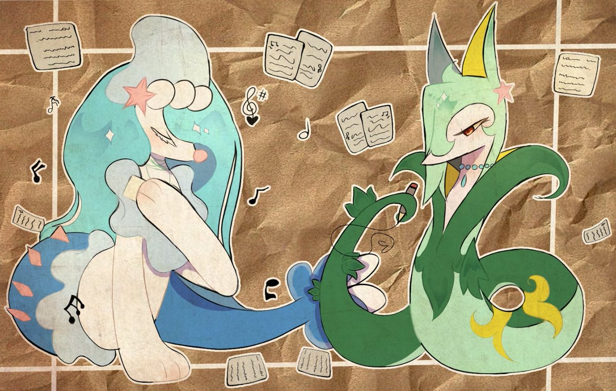 Singer and poet 💚💙

#primarina #serperior #pokemon