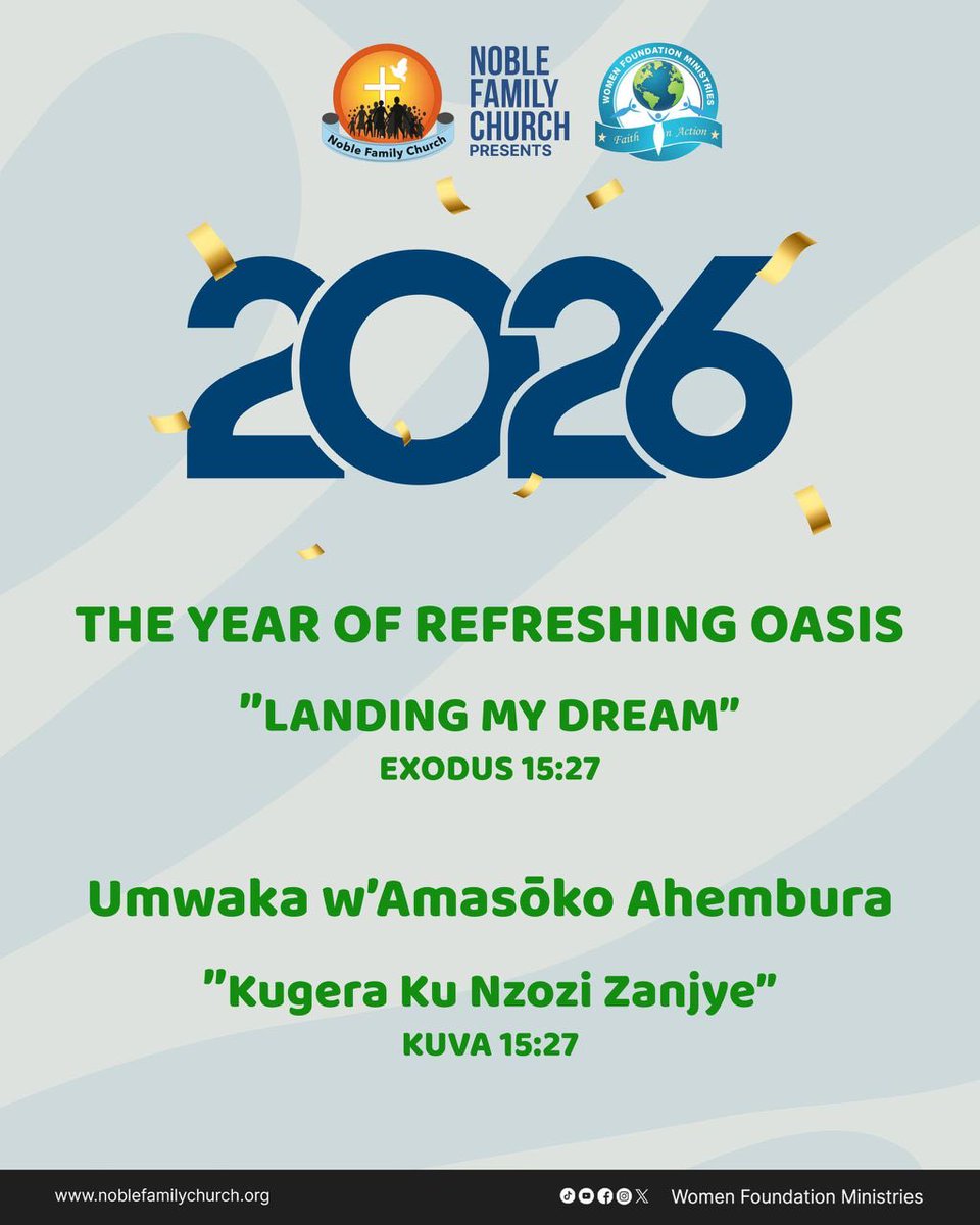 We step into the New Year with grateful hearts and unshakable faith. God has been faithful, and He is not done yet. Welcome to a year of grace, growth, and greater glory. Happy New Year, Church Family. #NewYear2026