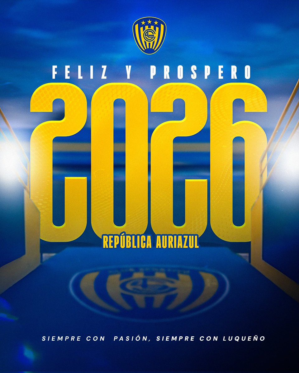 𝘛𝘦𝘳𝘮𝘪𝘯𝘢𝘮𝘰𝘴 𝘶𝘯 𝘢ñ𝘰 𝘫𝘶𝘯𝘵𝘰𝘴 𝘺 𝘦𝘮𝘱𝘦𝘻𝘢𝘮𝘰𝘴 𝘰𝘵𝘳𝘰 𝘤𝘰𝘯 𝘭𝘢 𝘪𝘭𝘶𝘴𝘪ó𝘯 𝘪𝘯𝘵𝘢𝘤𝘵𝘢. 😍✨

Que el 2️⃣0️⃣2️⃣6️⃣ nos regale unión, crecimiento y muchas alegrías...

¡Feliz Año Nuevo, hinchada fiel de la República de Luque! 💙💛🥂